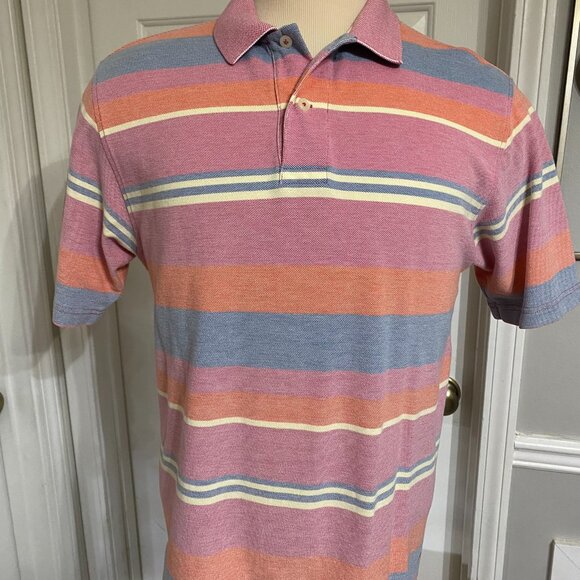 Lg Daniel Cremieux Mens Multi-Colored Polo Shirt - Picture 1 of 5